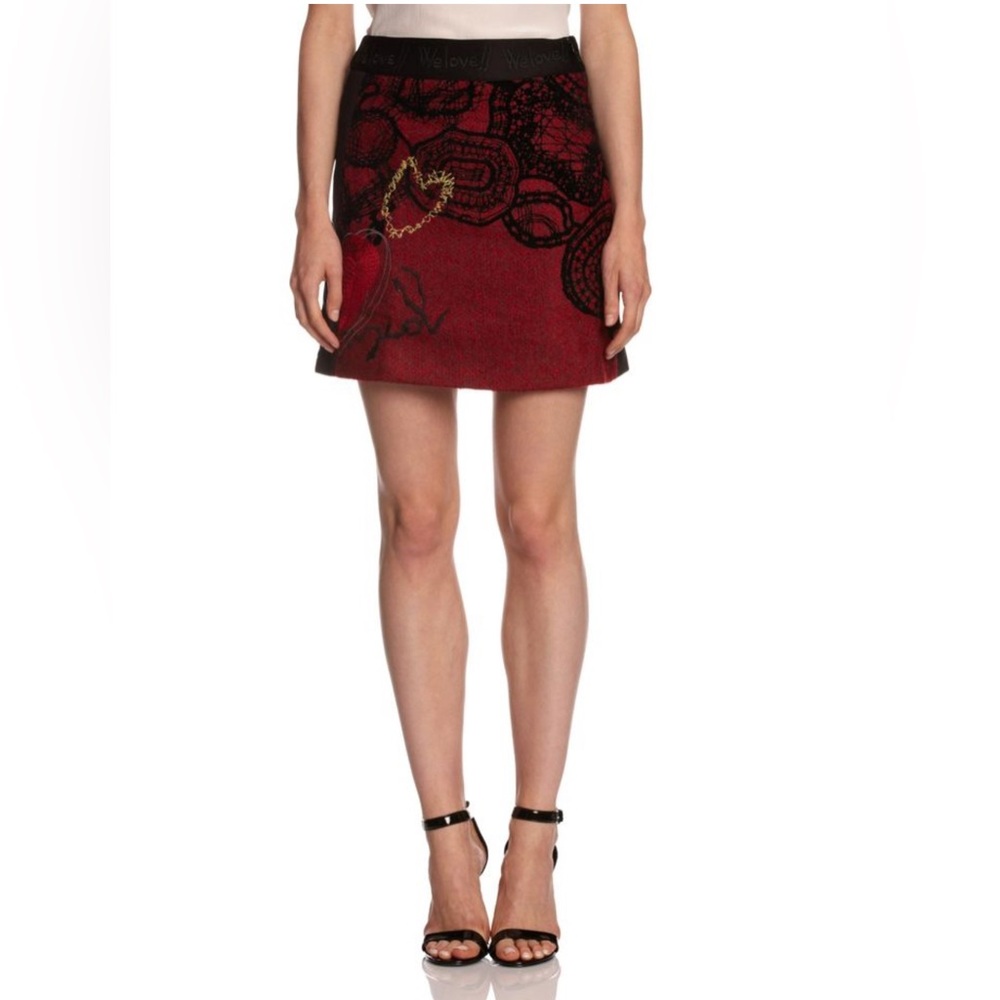 DESIGUAL Wool Bechamel We Love mini skirt Size 38